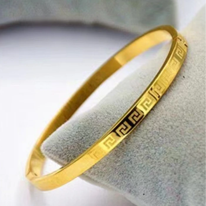 合金手镯 长城纹卡扣手镯