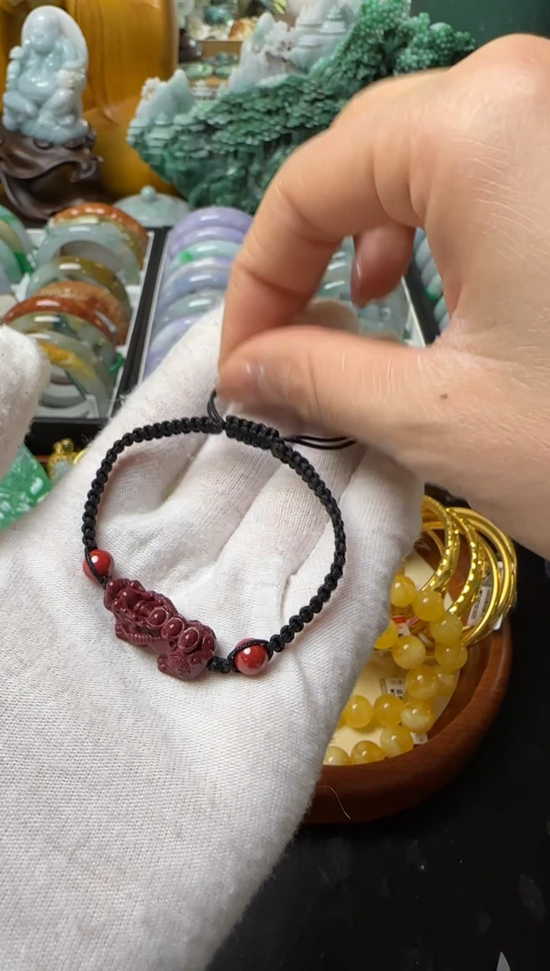 【闪购商品】玛瑙/玉髓手链未镶嵌手串朱砂