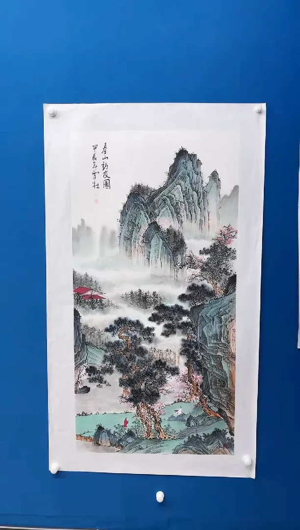 【闪购商品】国画张-金色华章原作山水/无框/W带画册