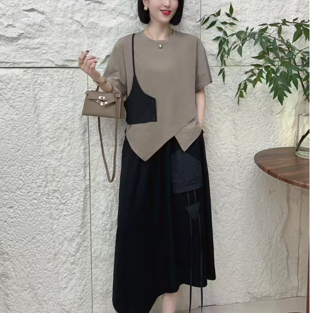 晓琳家 5813款 三个扣一边假两件设计款上衣