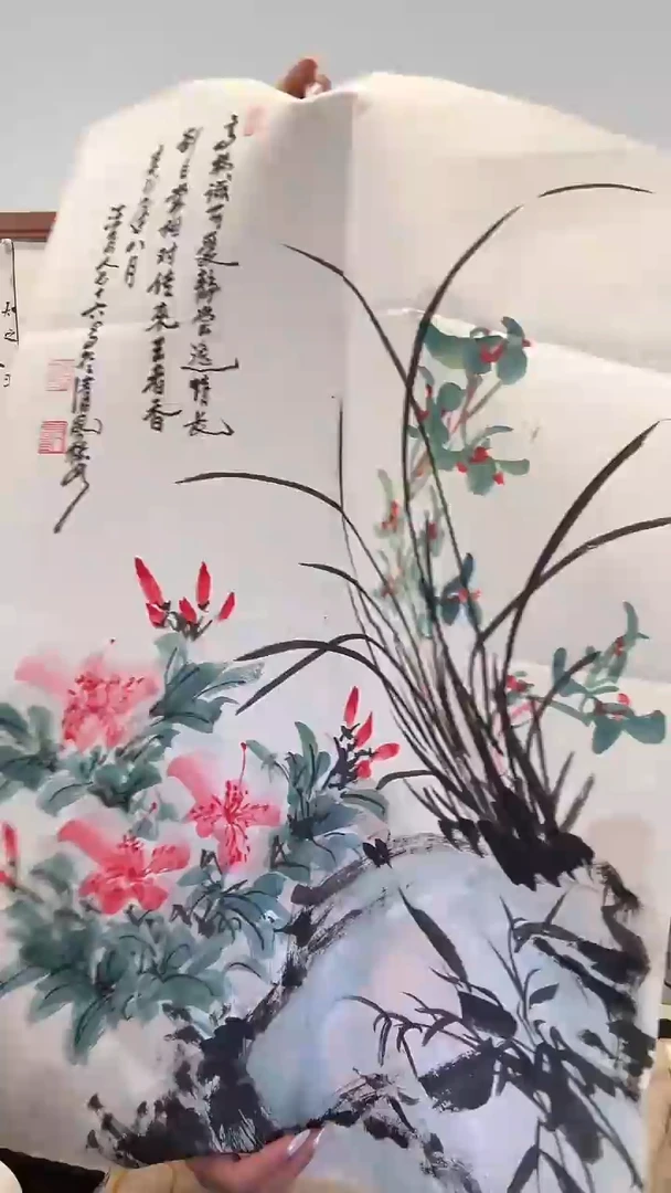 国画j汪老师国画作品一件