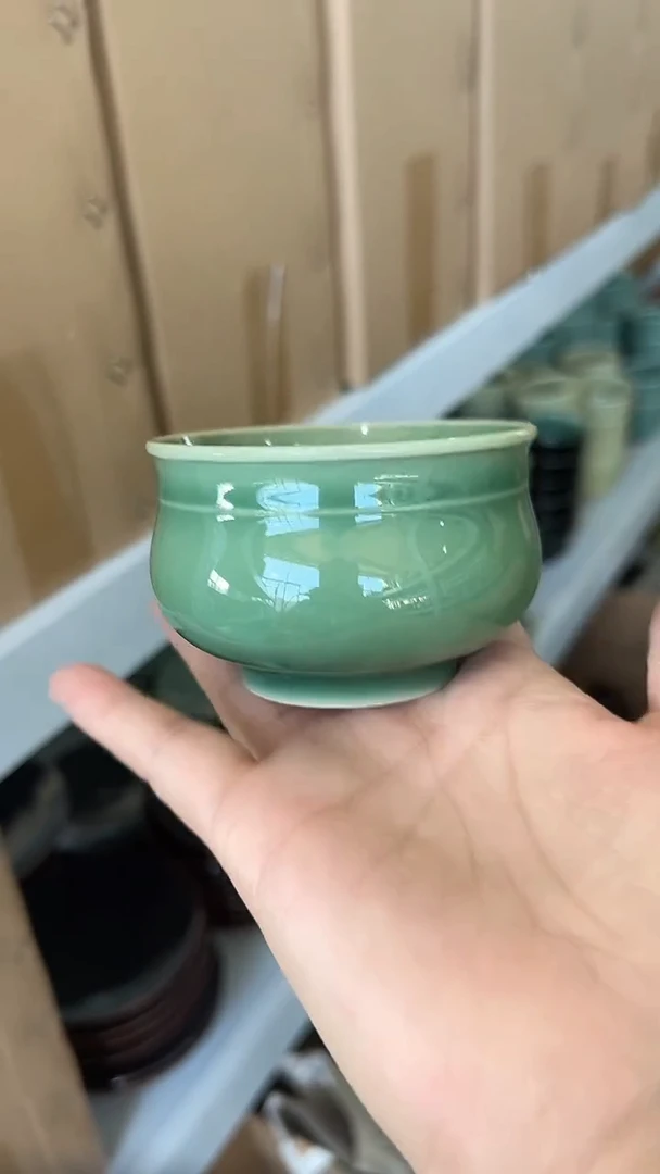 龙泉云间青瓷小米茶器