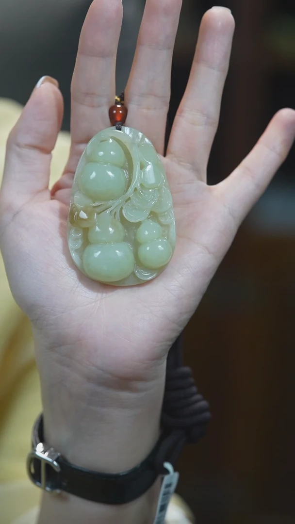 颈饰未镶嵌和田玉葫芦