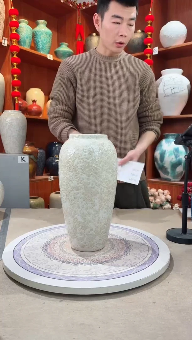 【闪购商品】瓶陶瓷花瓶 无花 茶白大号