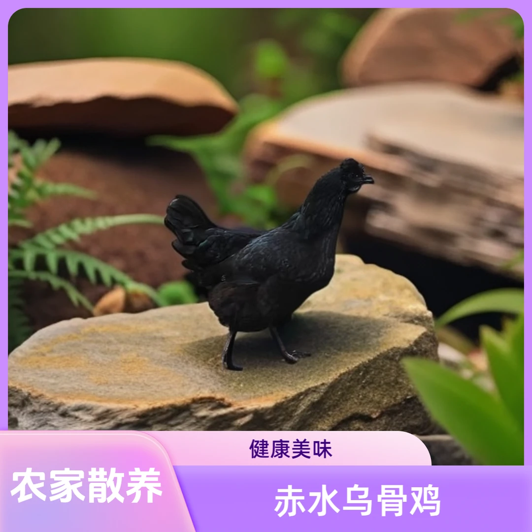 宠物鸡纯种赤水乌骨鸡五黑一绿散养散放粮食喂养顺丰包活包邮到家