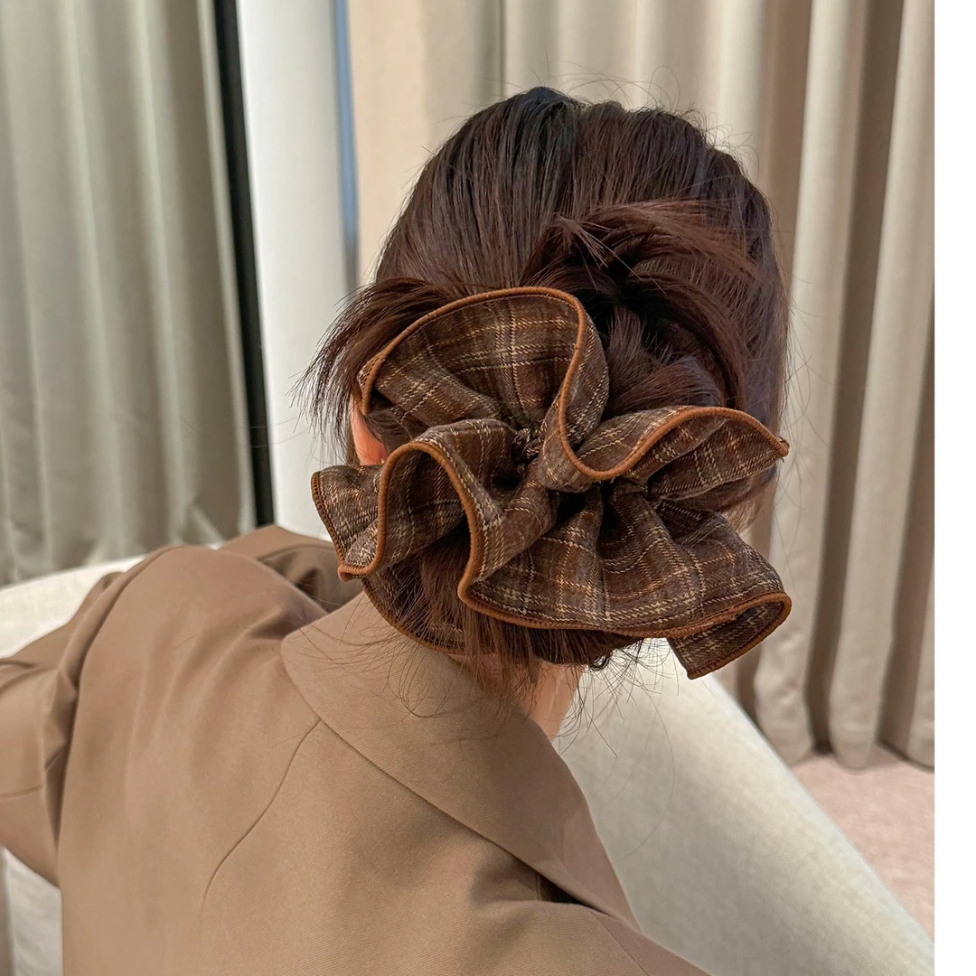 高弹力布艺头饰气质头绳发绳橡皮筋耐用大肠发圈高马尾韩版发饰