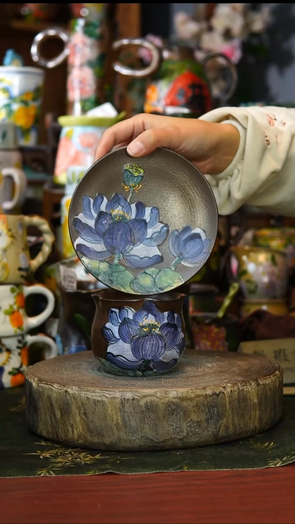 陶瓷166景德镇手工手绘釉下彩