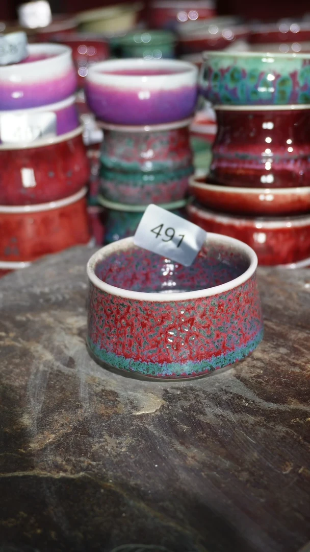 摆件陶精品窑变钧瓷茶器