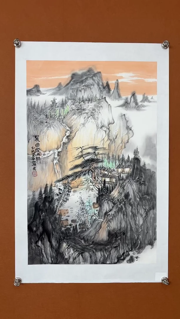 【闪购商品】国画张成作品  国画山水 2.8平尺 已托底