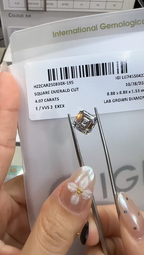 裸石实验室培育钻石4.07ct