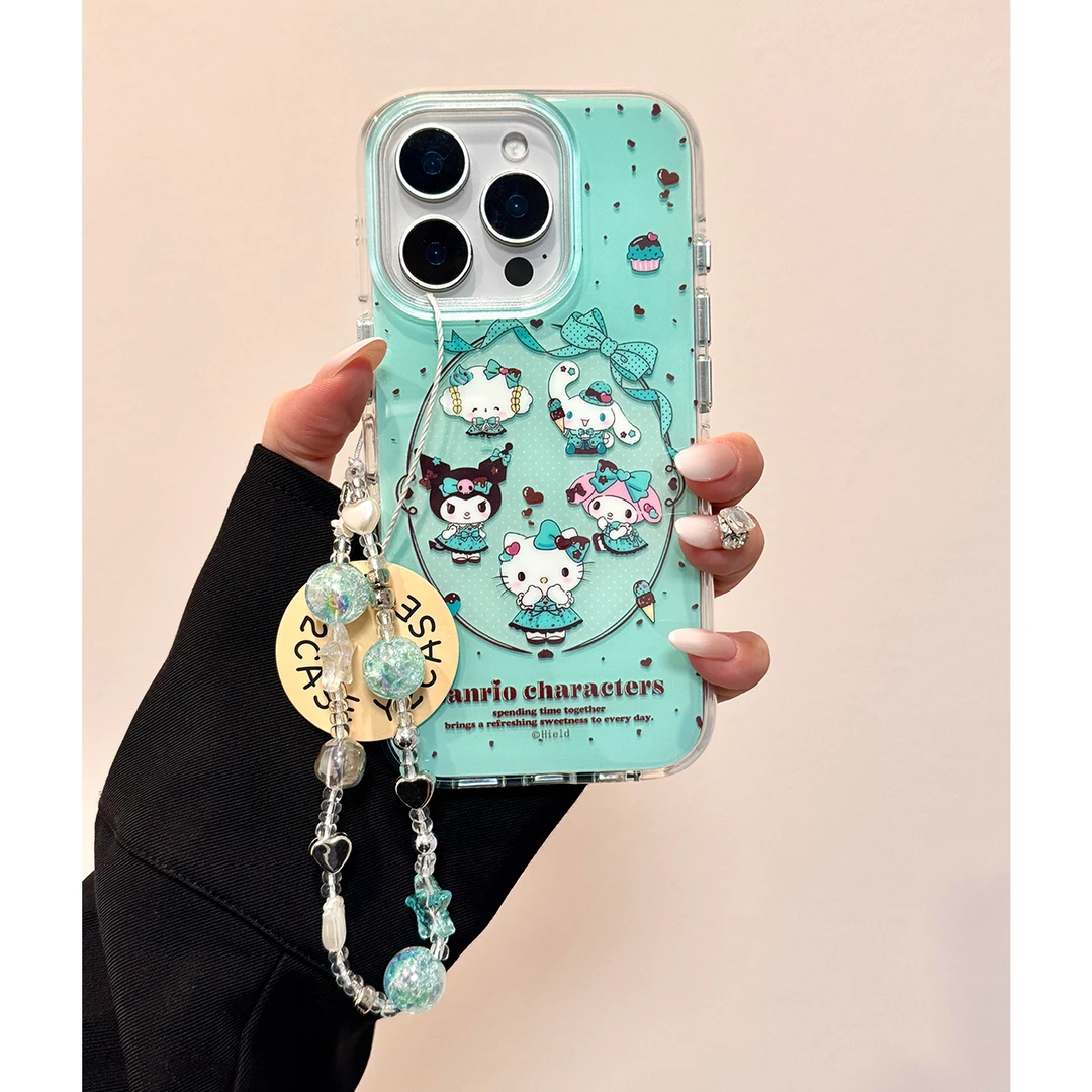 薄荷三丽鸥适用苹果16promax手机壳VIVO华为OPPO小米15一加防摔壳