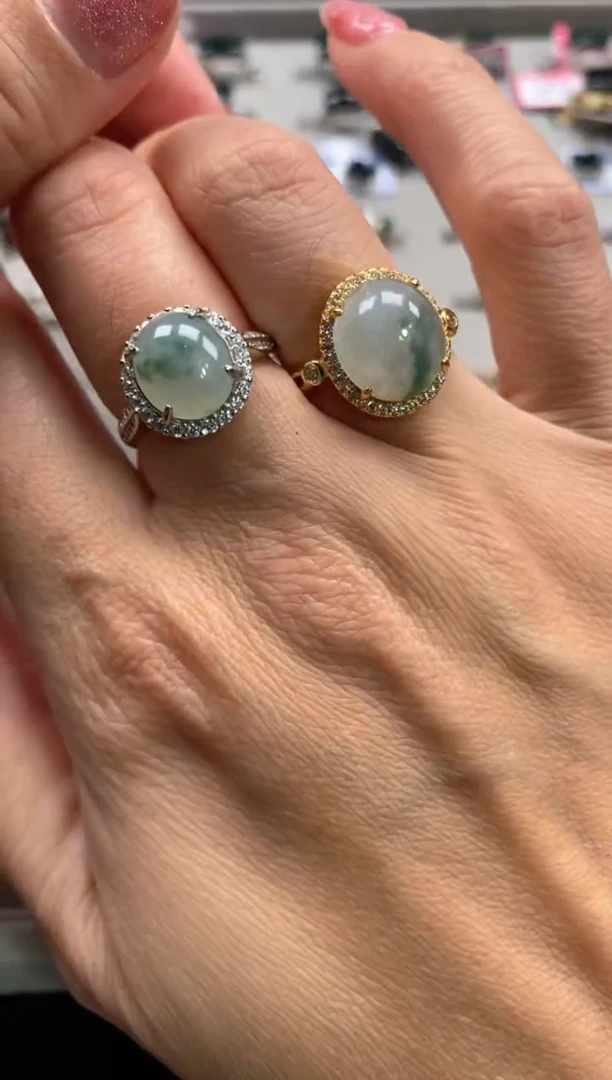 【闪购商品】翡翠戒指银S925镶嵌111111111     3