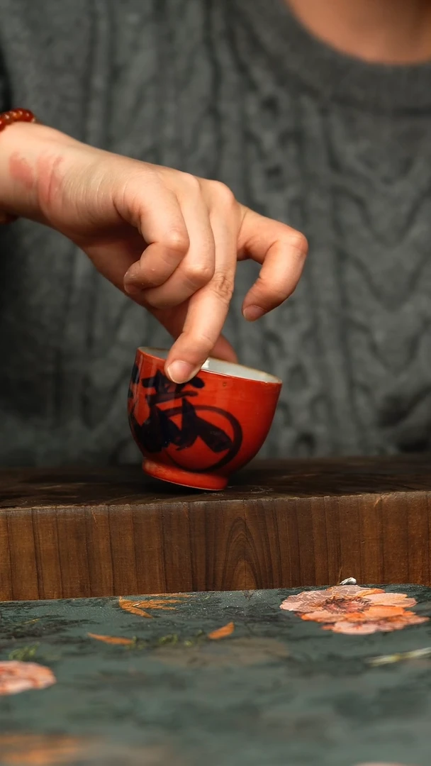 杯釉下彩手工手绘同款陶器