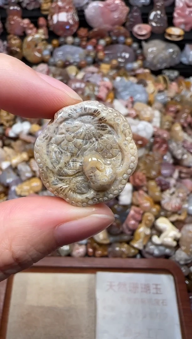 颈饰未镶嵌硅化珊瑚（珊瑚玉）745