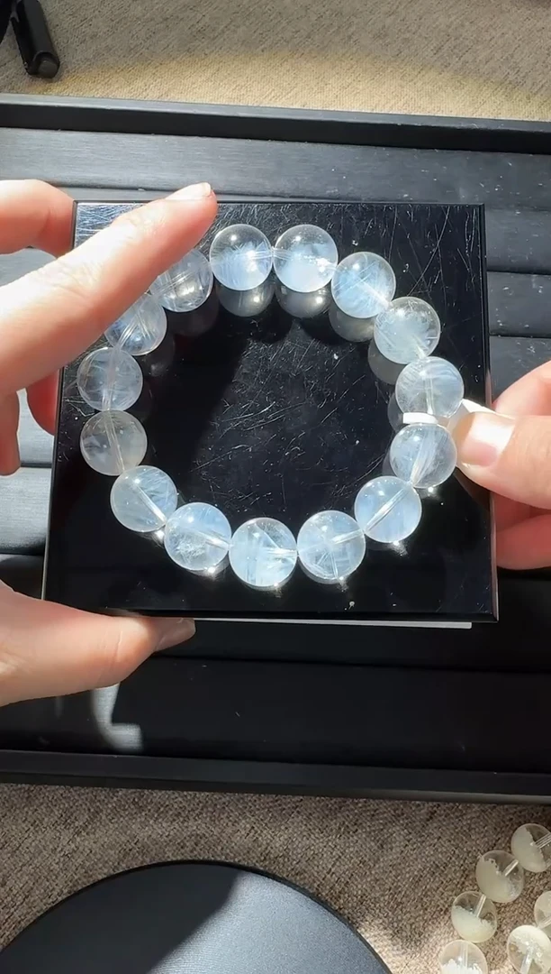 未镶嵌手链水晶?***?14mm蓝针手链单圈