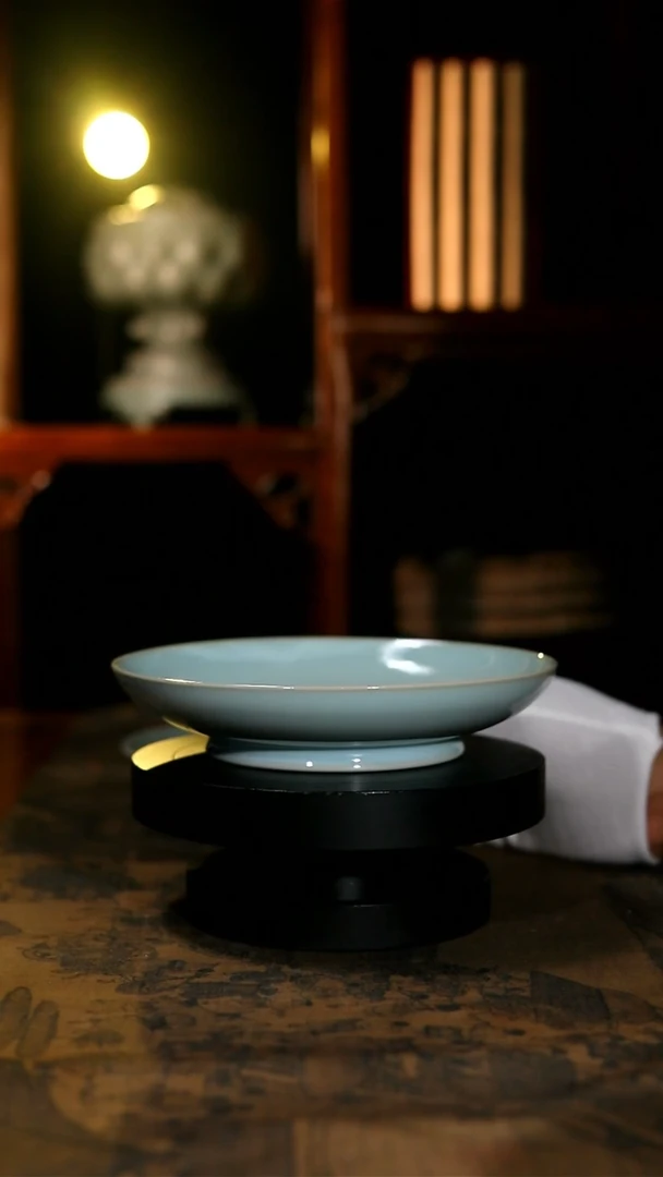 原矿釉天青釉圆洗