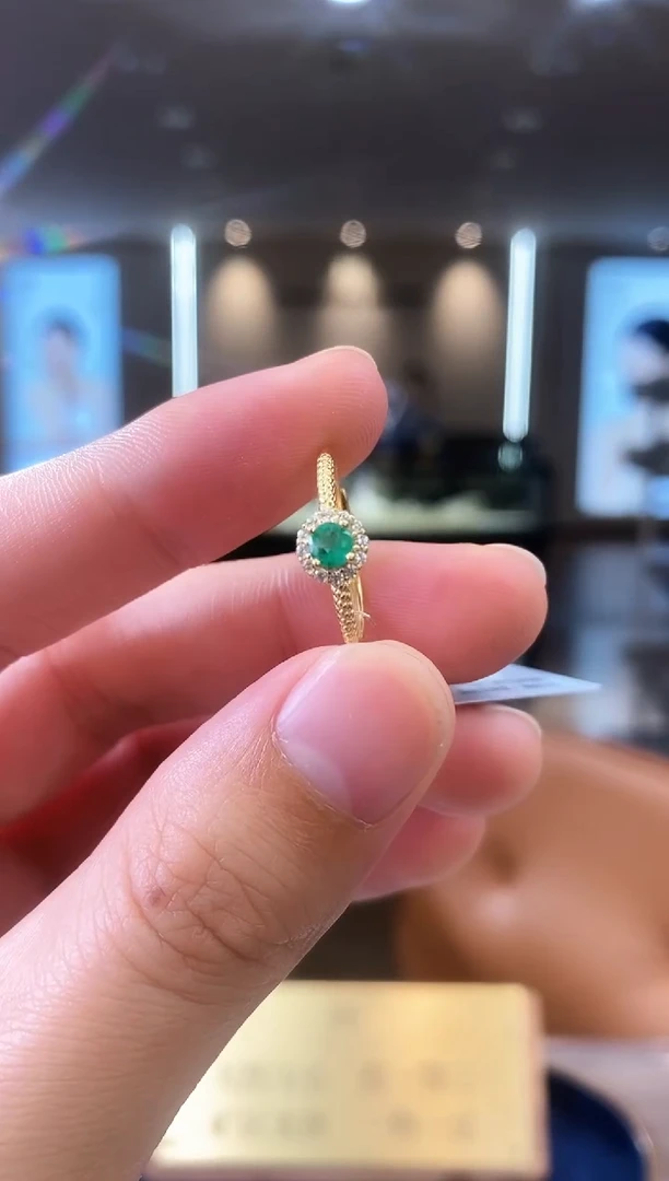 【闪购商品】祖母绿戒指银S925镶嵌09