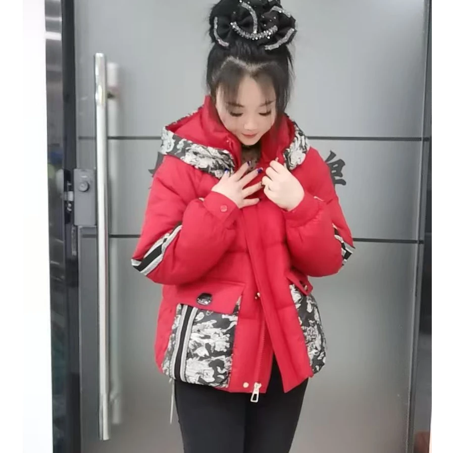 【婉婷服饰】保暖羽绒服冬季短款女装时尚宽松休闲百搭连帽显瘦外套
