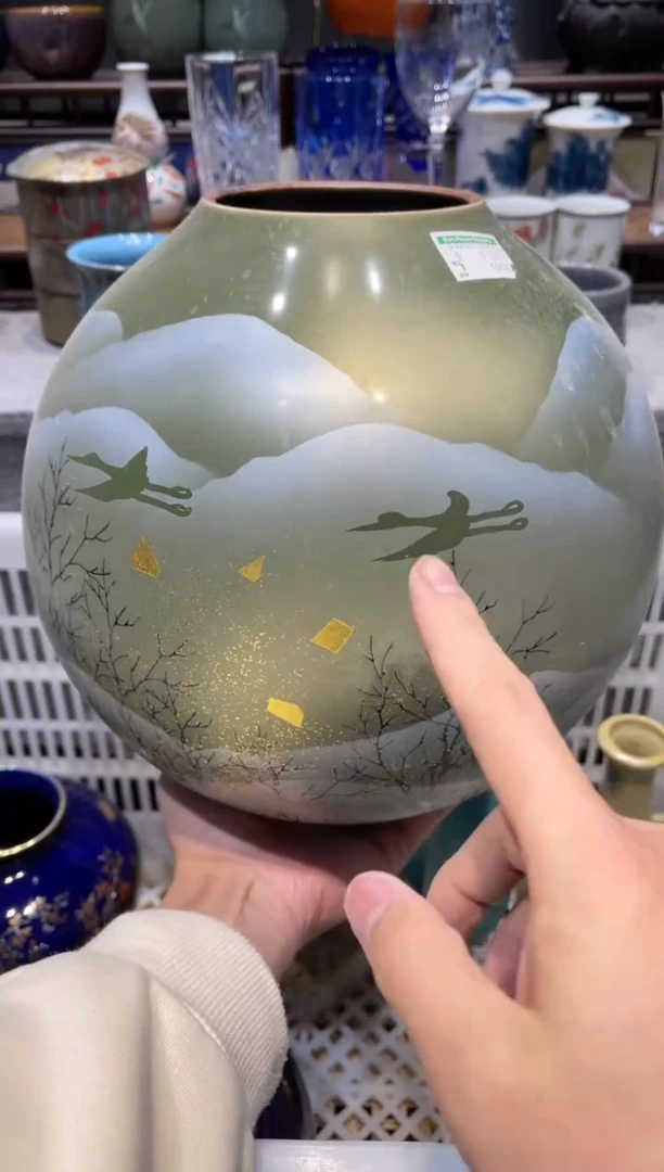 瓷片T3九谷花瓶花瓶花瓶