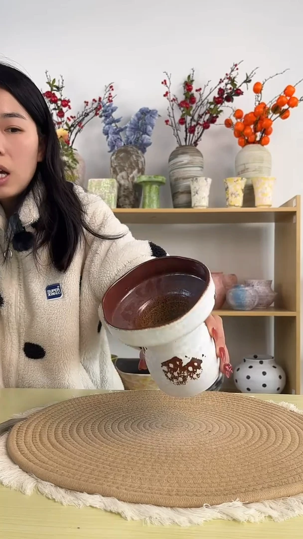 景德镇手作花盆高14口12