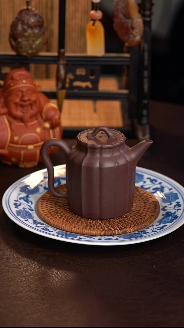 茶壶紫砂原矿紫砂紫泥影直200CC