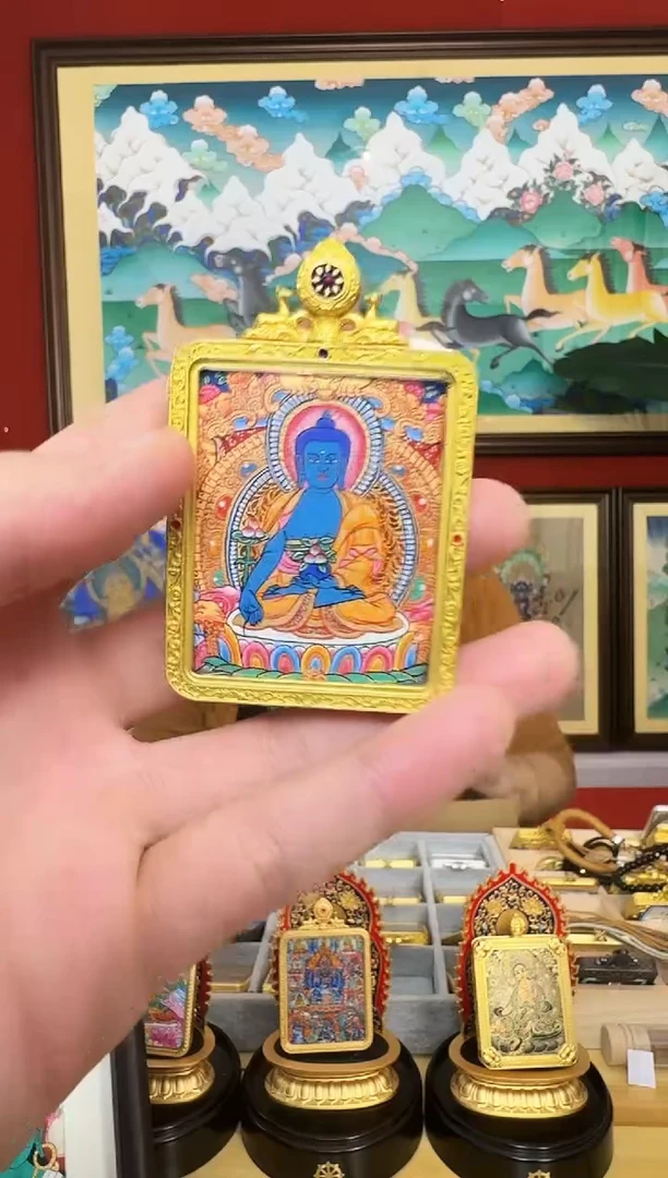 吊坠药老师-热贡纯手绘周毛