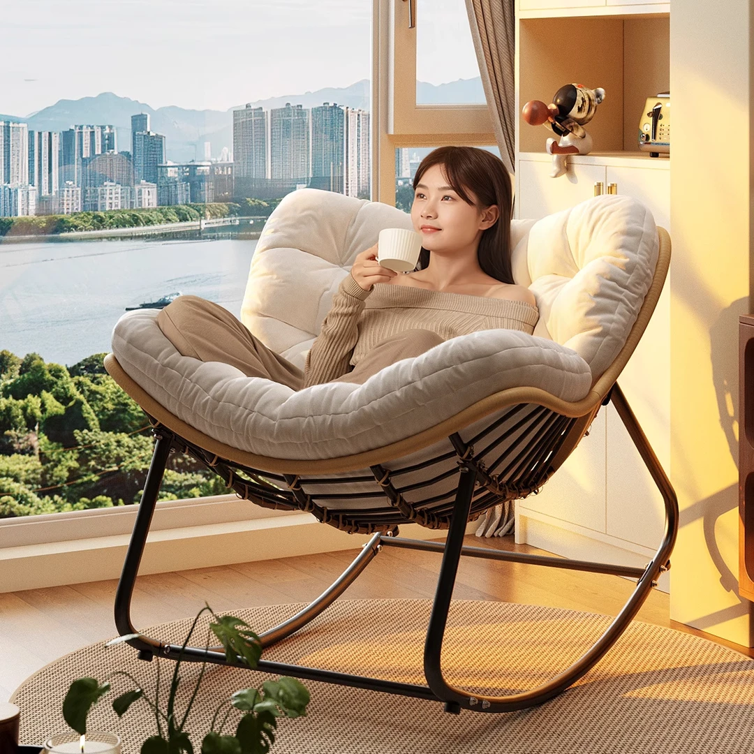 摇摇椅懒人沙发躺椅成人网红四季藤椅客厅家用双人阳台户外沙发椅