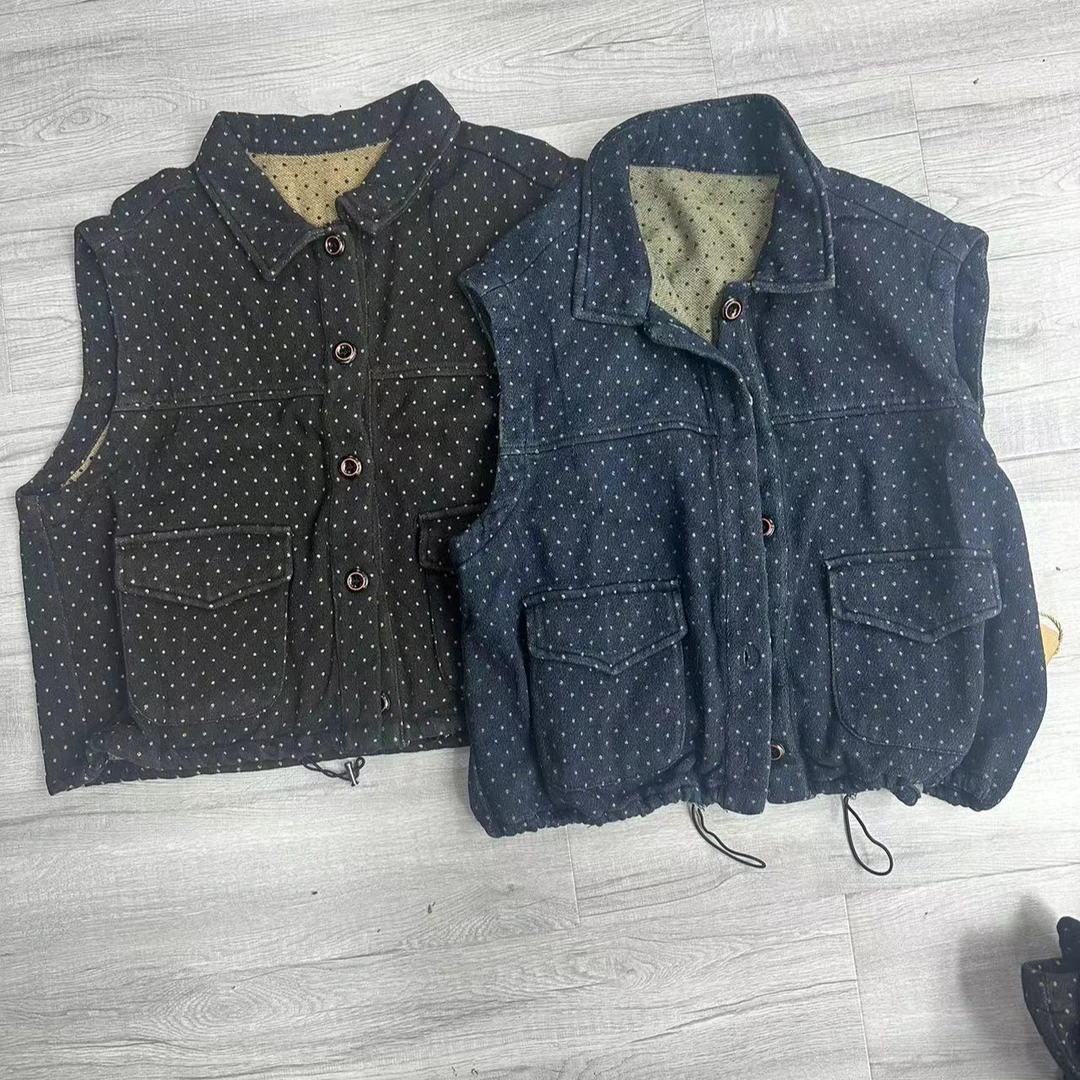 HY    725波点下摆抽绳马夹
