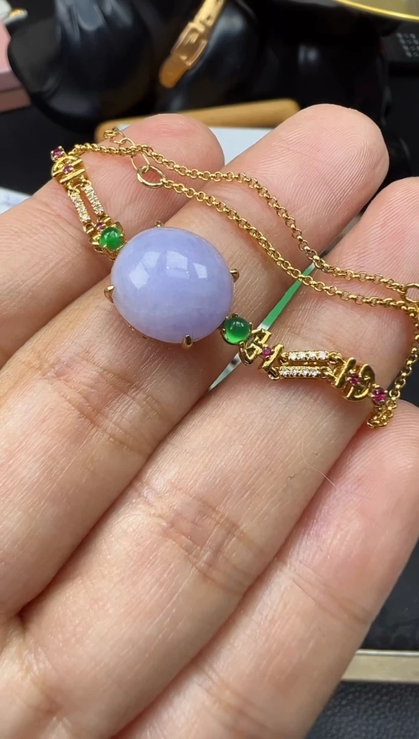 【闪购商品】翡翠吊坠(不含链)18K金镶嵌勿拍