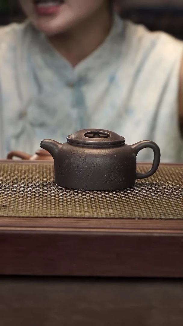 茶壶紫砂【润石堂】精品 牛盖莲子 220cc老天青