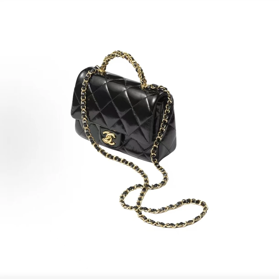 99新 Chanel/香奈儿 安洁利严选手柄口盖包/BK0165054 斜挎包