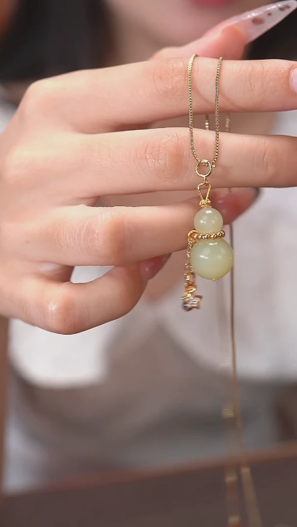 颈饰银S925镶嵌和田玉KT25091223