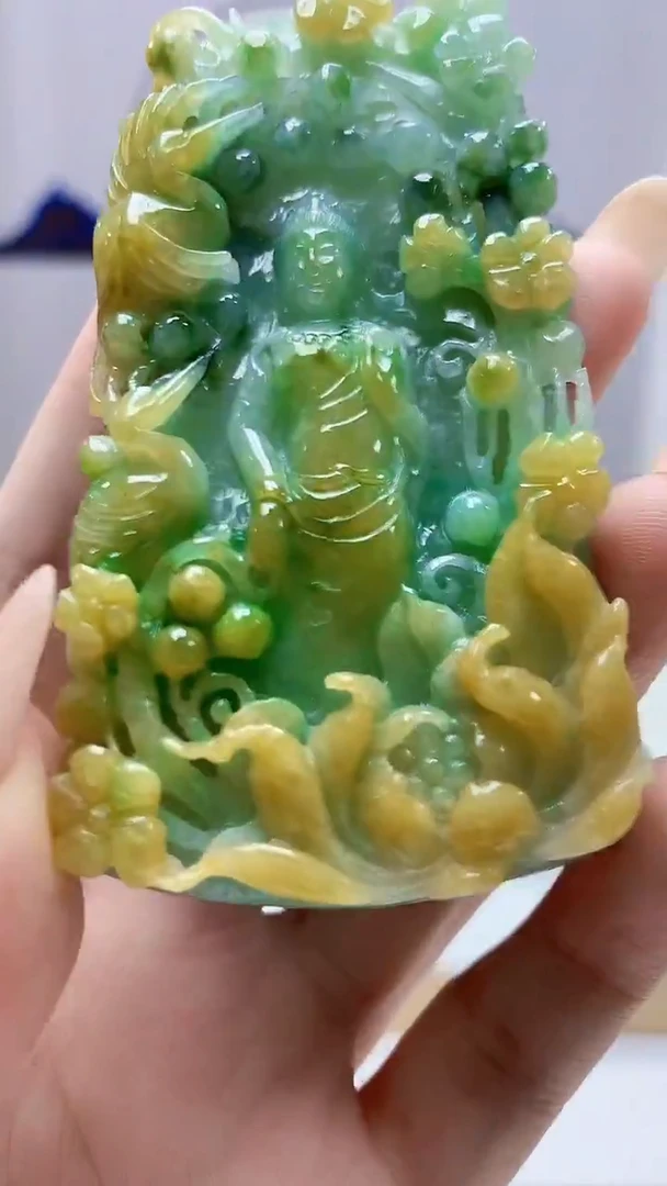 未镶嵌定制翡翠4852DD-毛货挂件39