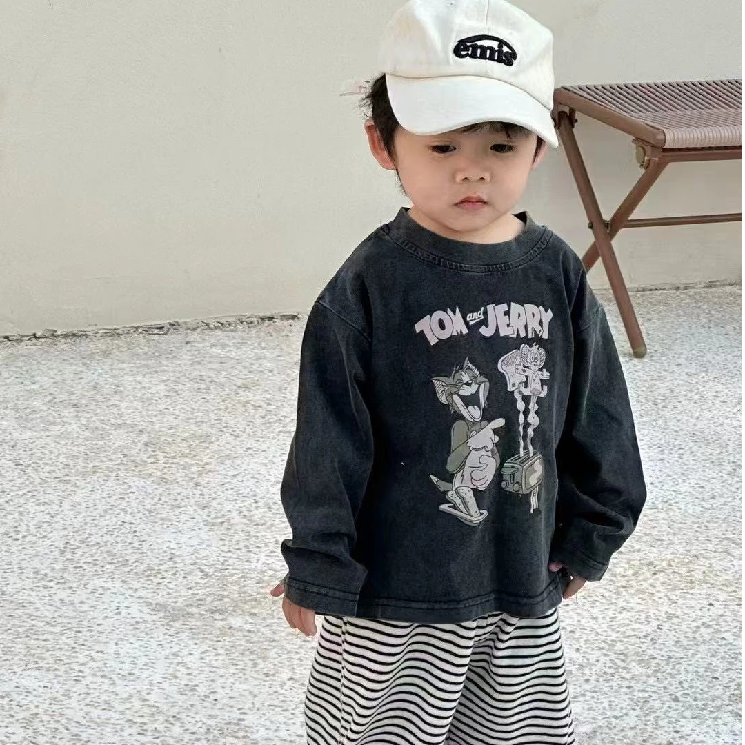 (056-100)2025新款男女宝时尚休闲百搭洋气上衣裤子