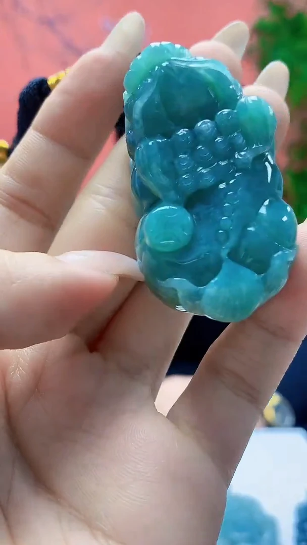 未镶嵌定制翡翠5060ty-毛货挂件181