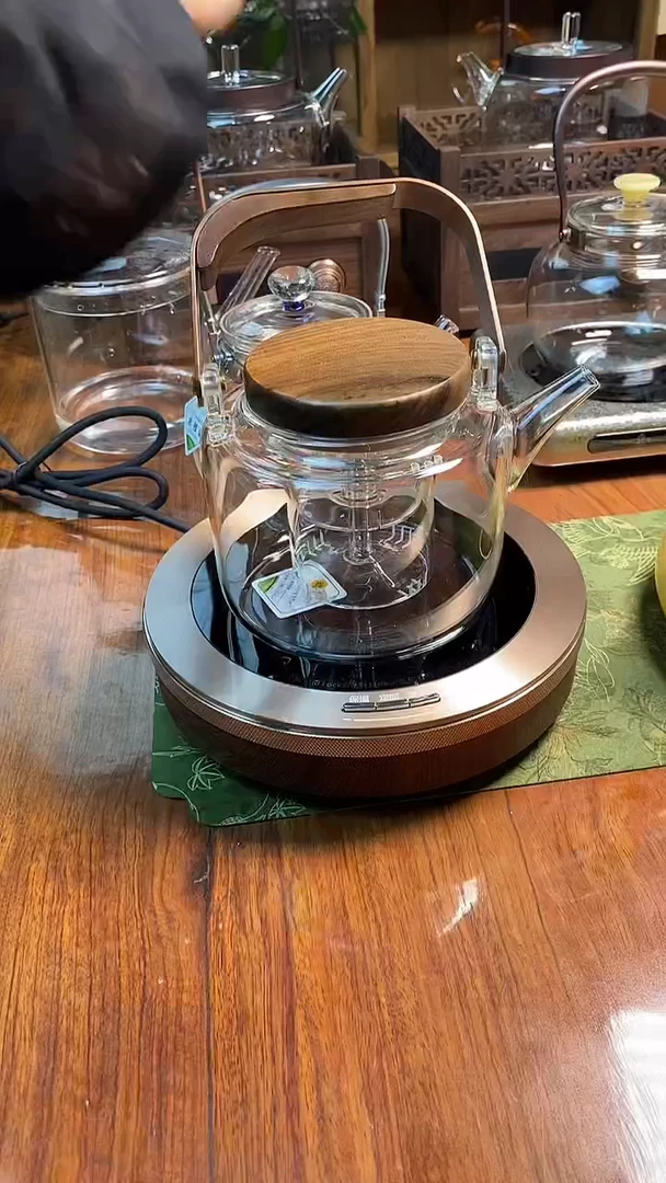 高硼硅玻璃手柄款福运壶