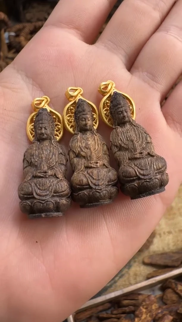 吊坠沉香沉水文莱菩萨吊坠