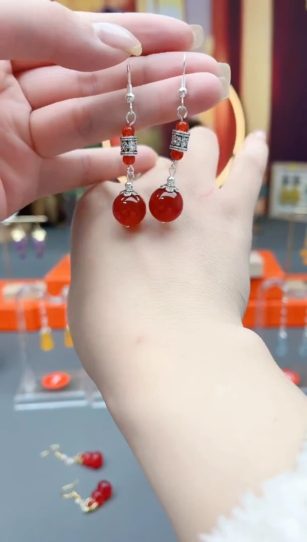 未镶嵌耳钉玛瑙/玉髓205