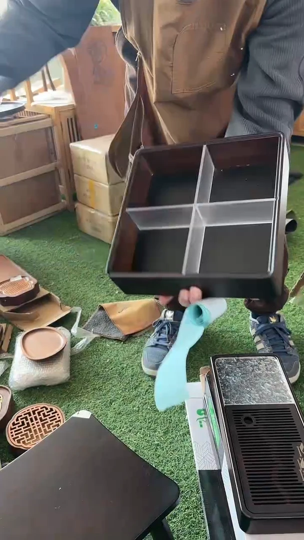 【闪购商品】样品正方单层果盒楠竹