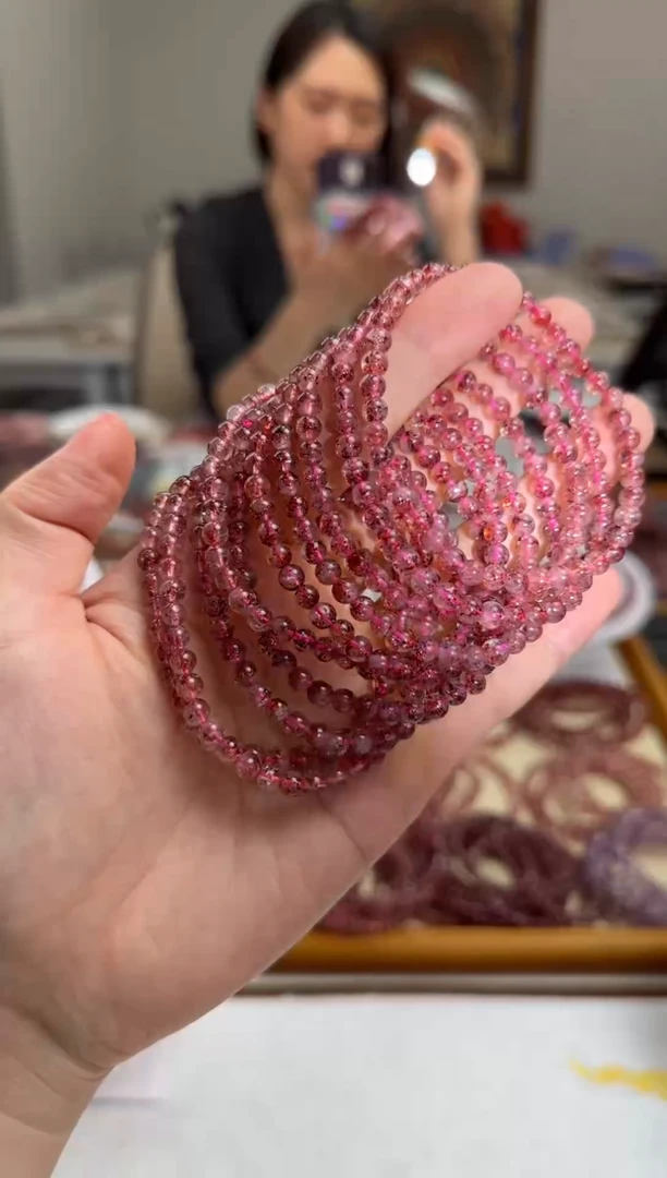 未镶嵌手串水晶彼岸花金草莓 多样性发一