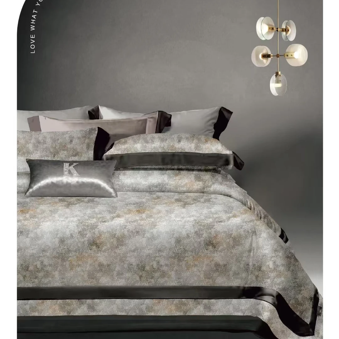 【高货清仓】超柔加密数码印花纯棉亲肤四件套-星途-灰