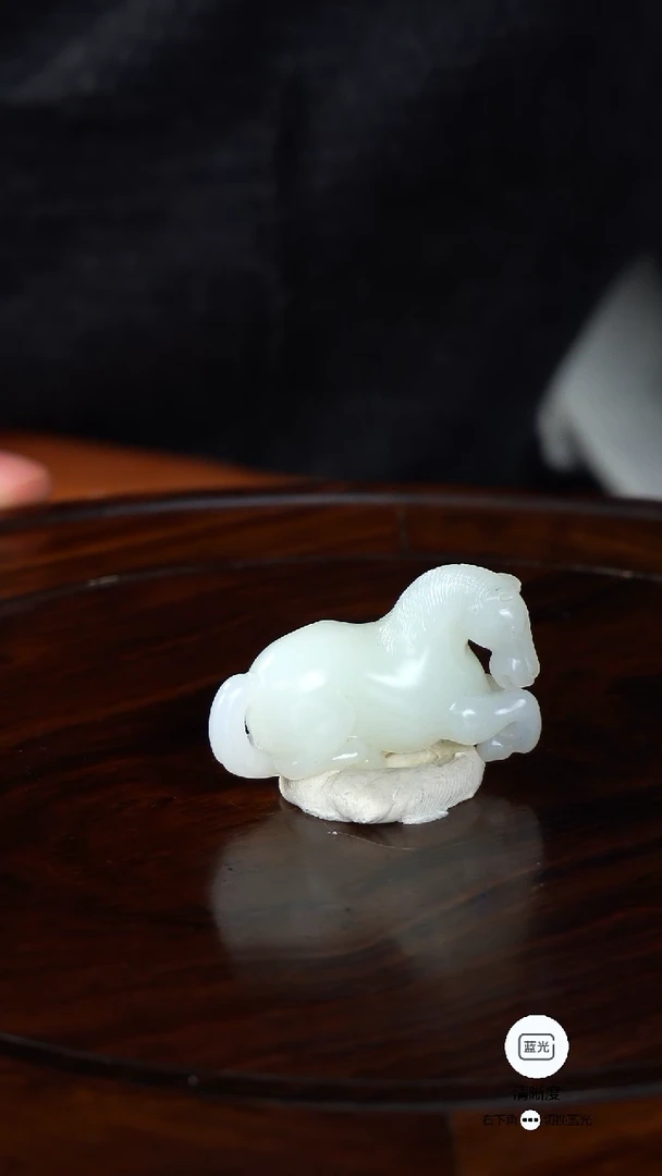 未镶嵌和田玉挂件04白玉马到功成挂件