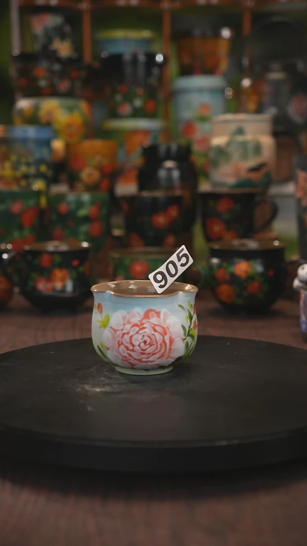 杯子手绘釉下彩