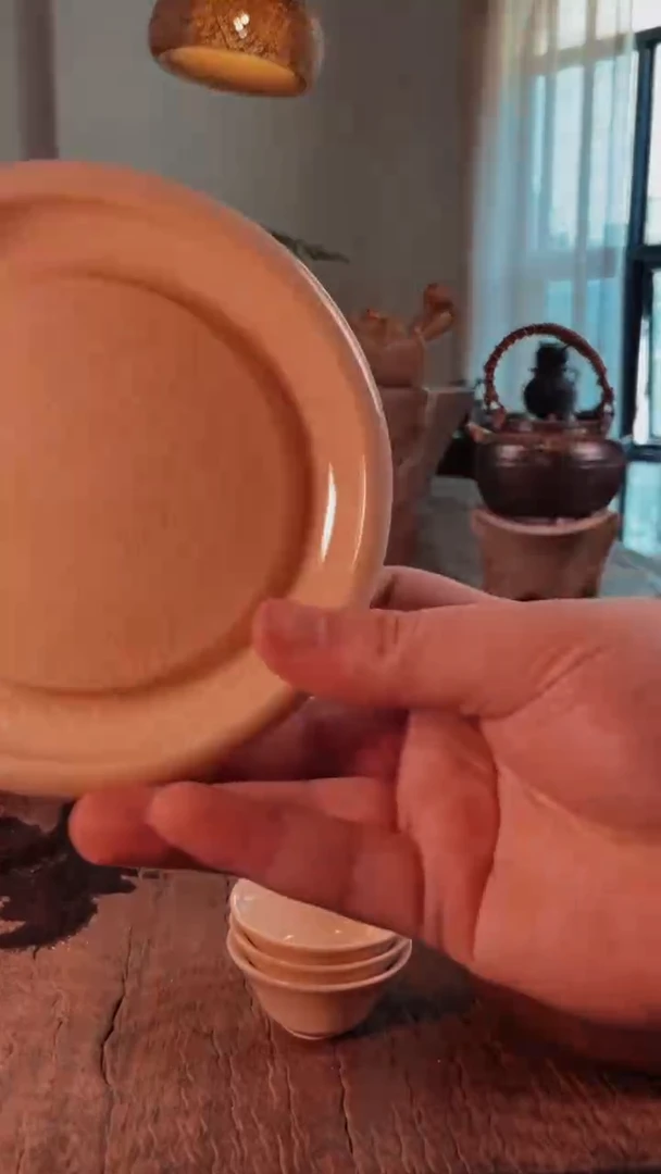 壶漳州窑可开片壶承  扁凸