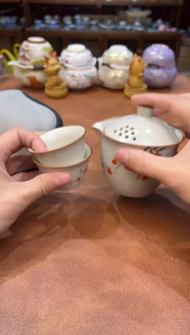 真的很便宜会开片的旅行茶具