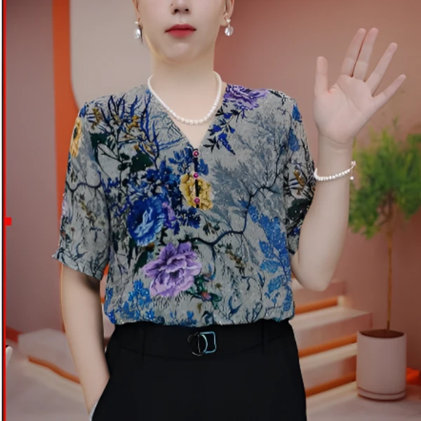 A 10690-休闲宽松洋气女装时尚气质上衣