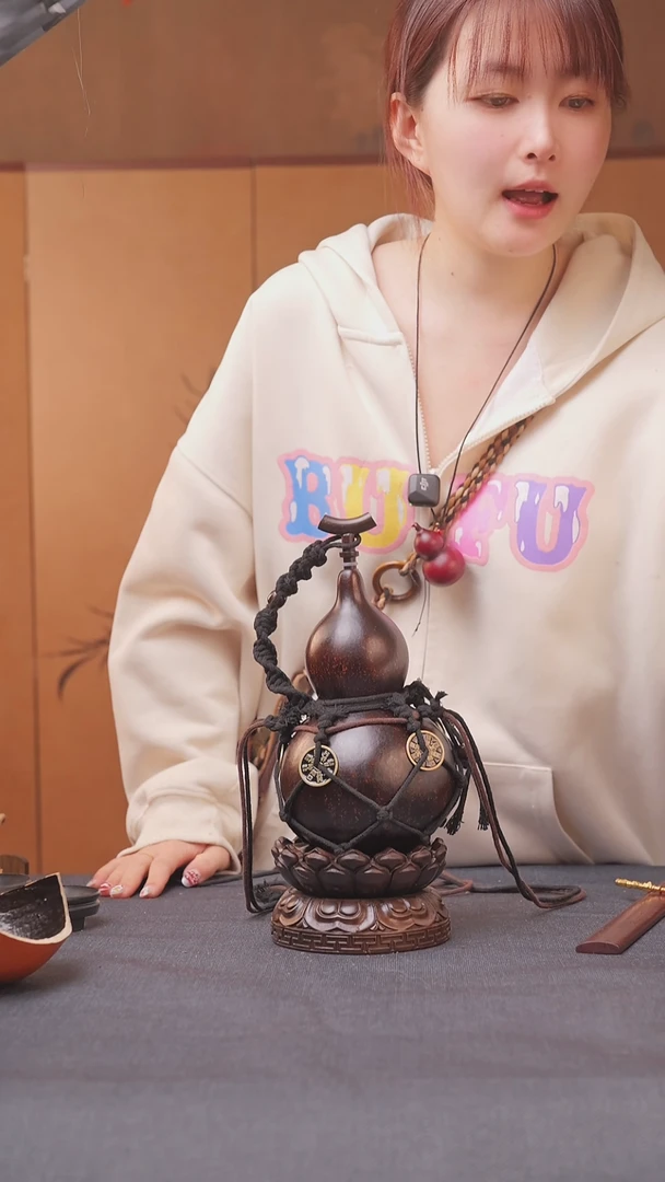 1084号链接精品大漆葫芦现货现发[一物一拍]不包含莲花底座