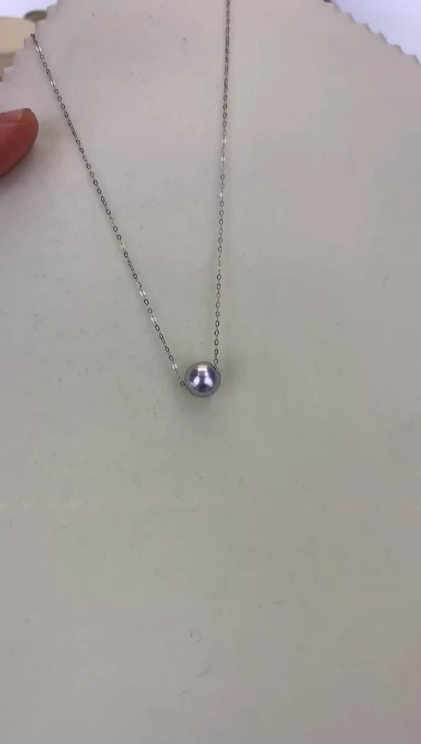 18K金镶嵌DA海水珍珠 GD064 8-8.5 真多麻路路通