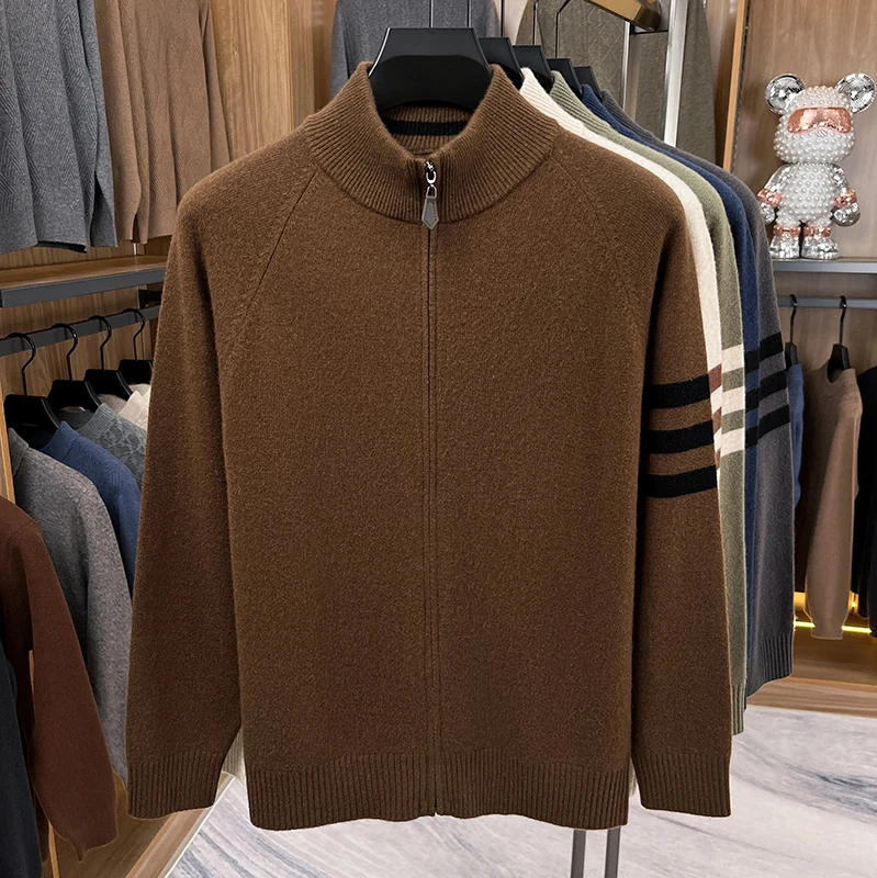 A18 [100% 羊毛] [品牌工厂] 秋冬新款加厚男装保暖翻领