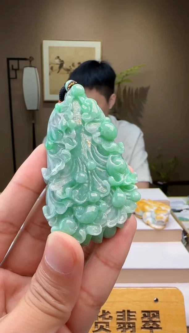 未镶嵌把件翡翠配底座XM@@